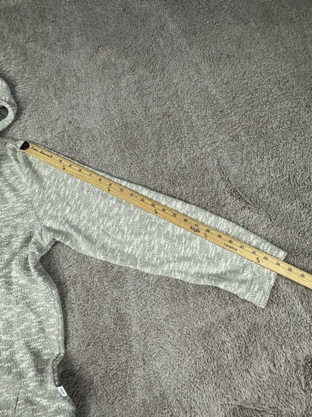 ONIA Hoodie Mens Large Beige Heather Cotton Henley Pullover Swester Tan - Picture 6 of 12